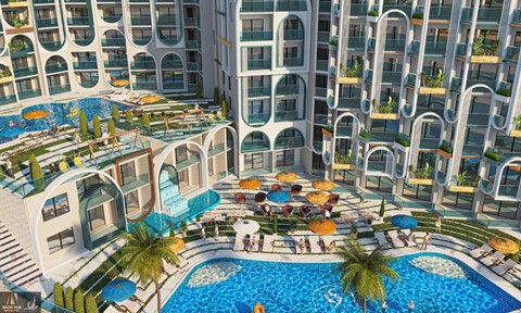 1 bedroom with sea&street view at Stone Heights, Hurghada, Egypt