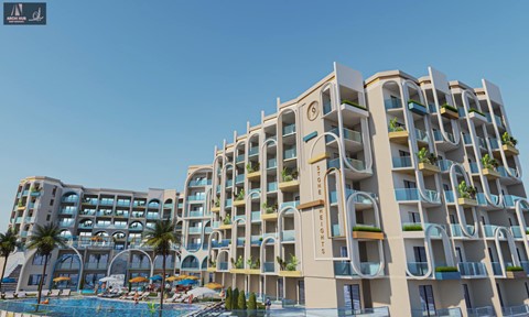 1 bedroom with sea&street view at Stone Heights, Hurghada, Egypt