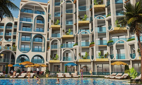 1 bedroom with pool and sea view at Sone Heights Hurghada Egypt 