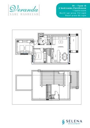 2 bedroom Penthouse with Roof in Veranda Resort - Veranda Penthouse Apartments With Scheme Life